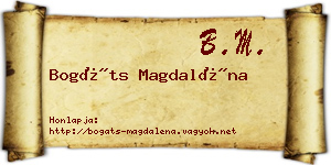 Bogáts Magdaléna névjegykártya